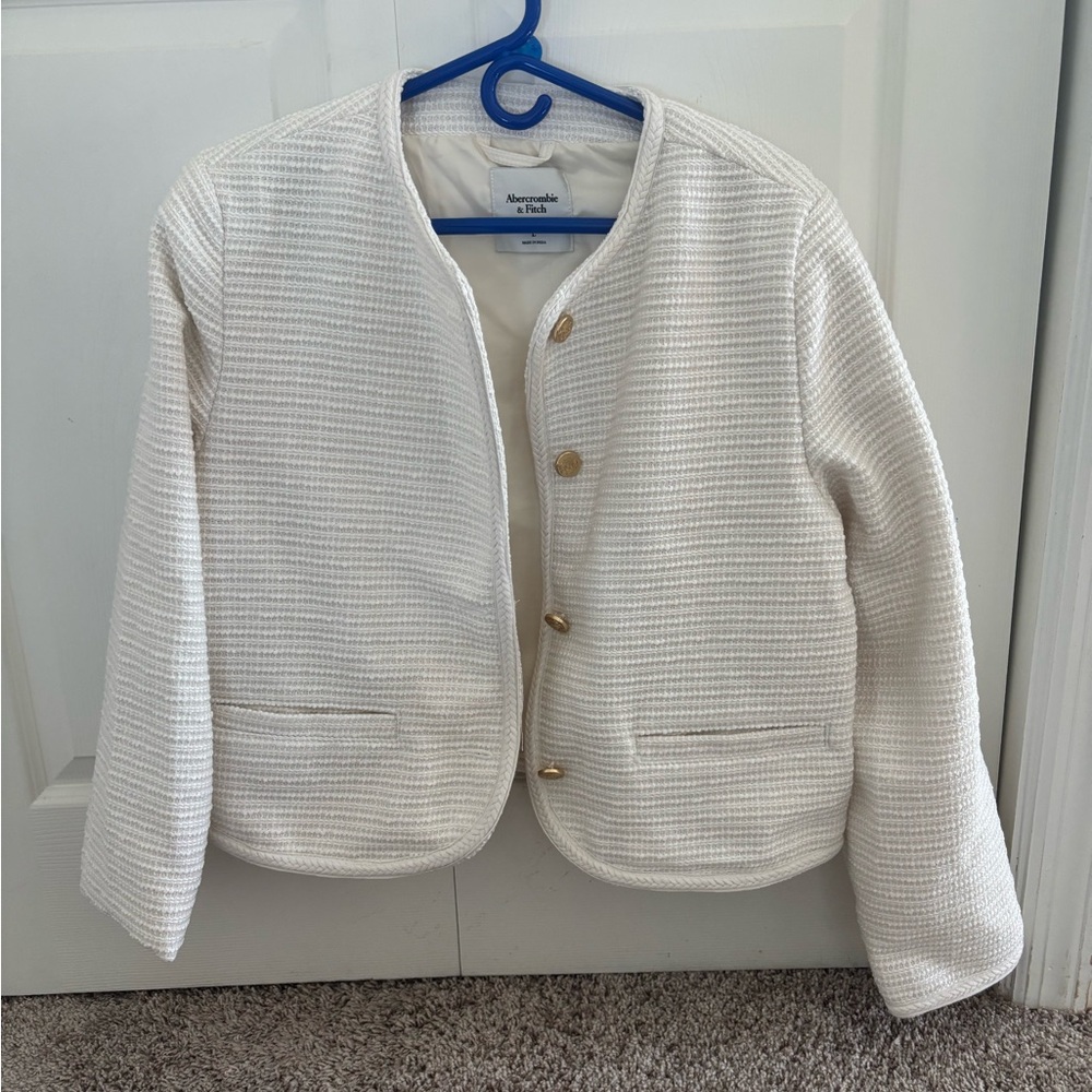 Abercrombie Collarless Tweed Jacket
